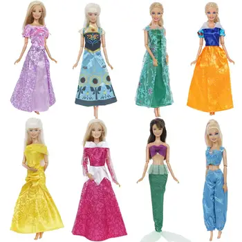 1 Vnt Pasakos Princesė Dress Maišyti Stilius Spalvinga Vestuves Suknelė Sijonas Drabužius Barbie Lėlės Priedai Žaislas