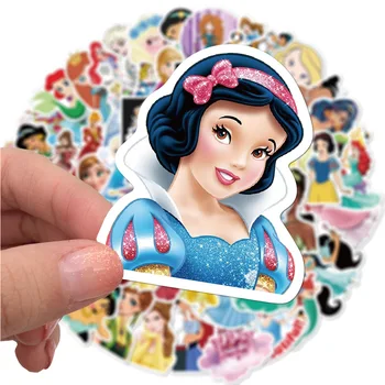 50Pcs Disney Princess Lipdukai Užšaldyti Mickey Žaislų Istorija Mikė Pūkuotukas Vandeniui Riedlentė Nešiojamas Animacinių filmų Stikers Vaikų Žaislas