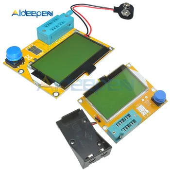 LCR-T4 M328-Baterija LCD Skaitmeninis Tranzistorius Testeris, Matuoklis Diodų Triode Talpą, ESR Matuokliu, MOSFET/JFET/PNP/NPN L/C/R1+Atveju