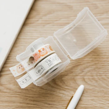 1pc Paprasta washi tape cutter biuro reikmenys skaidrios juostelės laikiklį Diytape periferinių įrankis kawaii