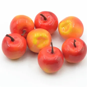 10 dirbtinis modeliavimo putos, mažų uogos šeimos žaliųjų obuolių ir raudonųjų obuolių vestuvių virtuvės dekoruoti su daržovėmis