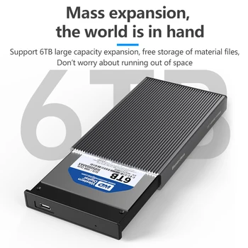 Blueendless HDD Case Sata į USB 3.0 5Gbps Didelės Spartos Aliuminio HDD Dėžutės Atvejais, PC Priedai Nešiojamas Išorinis Kietasis Diskas