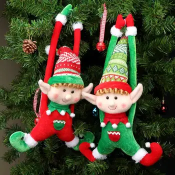 OurWarm Kalėdų Dekoracijas Elf Lėlės, Pliušiniai Medinių Kalėdų Eglutės Kabantys Papuošalai 