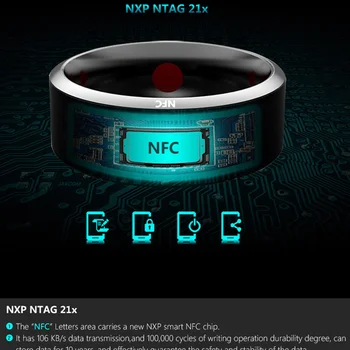 NFC Smart Žiedas atsparus Vandeniui Nešioti Magic Finger NFC Žiedas 