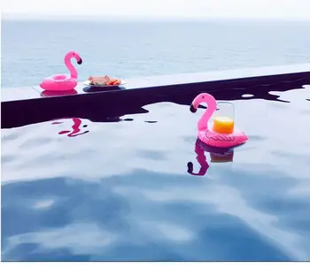 Mini Pripučiami Flamingo Vienaragis Spurgos Baseinas Plaukti Žaislai Gerti Plaukti Puodelio Laikiklis Plaukimo Žiedas Šalies Paplūdimio Žaislai Vaikams, Suaugusiems