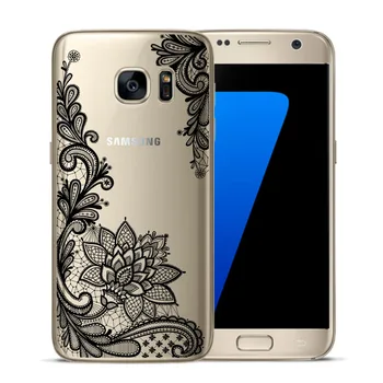 Seksualus Gėlių Raštas Minkštos TPU Telefono dėklas Samsung Galaxy S20 Ultra S6 S7 Krašto S8 S9 S10 Plius 10E Gėlių Silikono Padengti