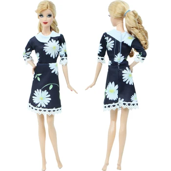 1x Mados Miela Suknelė, Mini Suknelė Gėlių Spausdinti Vestuves Sijonas Kasdien Drabužius Barbie Lėlės Priedai Mergaitės Žaislas