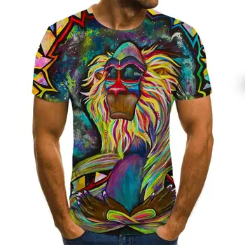 Wolf 3D Spausdinimo Cool T-shirt Vyrai Moterys Mados Erelis 3d Hip-Hop Marškinėlius Spausdinti Gyvūnų trumpomis Rankovėmis Vasarą Viršuje Tees marškinėliai Vyrų 6XL