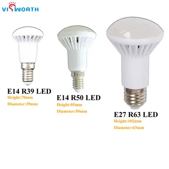 R50 LED Lempa E14 3W LED Lemputė 5W 9W 7W 12W 15W 20W Lampada LED Prožektoriai, E27 LED Kristalų Lempos, Šilta, Šalta Balta Šviesos Apdaila