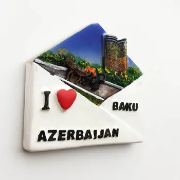 Azerbaidžano Šaldytuvas Magnetai, Turistinių Suvenyrų BAKU 3D Dervos Magnetai Šaldytuvų Surinkimo Kelionės Dovana, Namų Puošybai