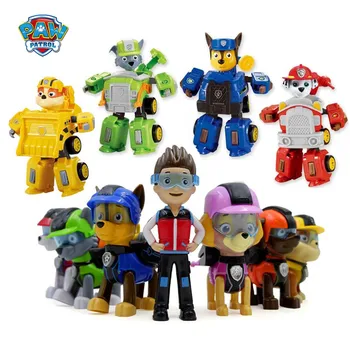 Naujas leteną patrulių šuo anime žaislas statulėlės plastiko žaislas modelio kintamųjų veiksmų lėlių modelis šuo patrulių žaislas vaikams Kalėdų dovana