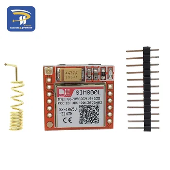 Mažiausias SIM800L GPRS GSM Modulis Rinkinys MicroSIM Kortelę Core Valdybos Quad-band TTL Nuoseklųjį Prievadą Su Antena PASIDARYK pats