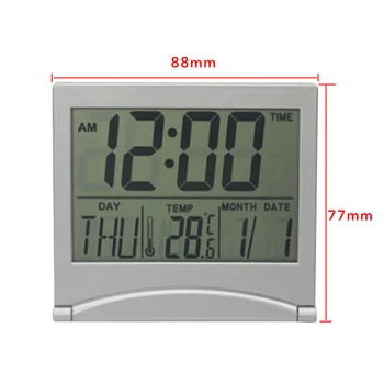 Mini Laikrodis Skaitmeninis Termometras, Kalendorius Sulankstomas LCD Skaitmeninis Laikrodis-Žadintuvas Stalas Stalo Oro Stalas Temperatūra Ectronic Namų