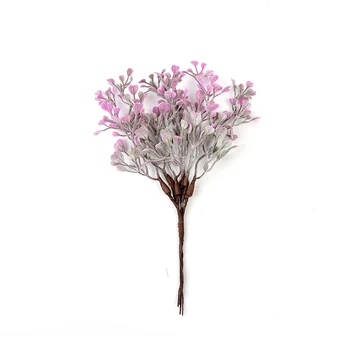 6pcs Mini Gilė Lapų Dirbtinių Gėlių, Augalų Puokštė Vestuvių Namų Kalėdinė Dekoracija 