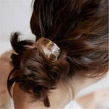 1PC Mados Seksuali Moteris Lapų Plaukų Juostos Virvės Lankelis Lady Elastinga, plaukai surišti į uodegą Turėtojas Šalies Hairband Metalo Plaukų Aksesuarai