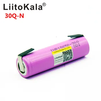 Liitokala 30Q 18650 3000mah elektroninių cigarečių Įkrovimo baterija didelės iškrovos,30A didelis einamosios + PASIDARYK pats nicke