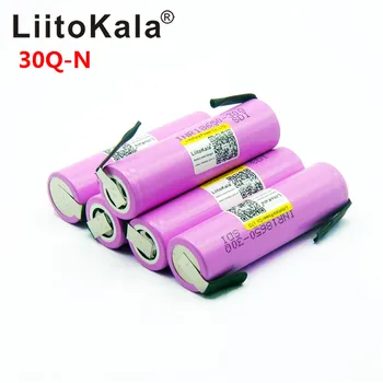 Liitokala 30Q 18650 3000mah elektroninių cigarečių Įkrovimo baterija didelės iškrovos,30A didelis einamosios + PASIDARYK pats nicke
