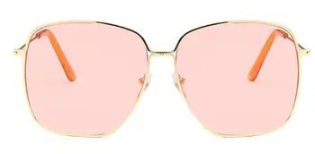 2019 NAUJAS aikštėje rėmo vintage akiniai nuo saulės Moterims, Negabaritinių Didelis Dydis Saulės Akiniai Vyrams Moterų Atspalvių Aišku, rožinė UV400 Akiniai