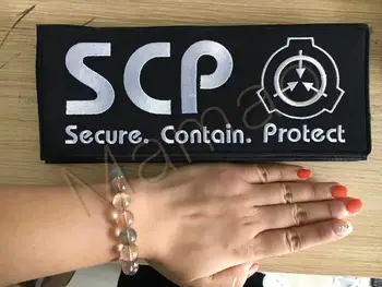 SCP Pleistrai Specialios Atskyrimo Procedūras Fondas Saugi Būti Apsaugoti Siuvinėjimo Badg Aplikacijos Už Striukė, Džinsai kuprinė