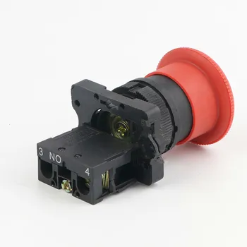 P172 Raudonas NC 22mm Avarinio Stabdymo Grybų mygtukas jungiklis XB2-ES542 Valdymo elektros starterio jungiklis 220V 10A
