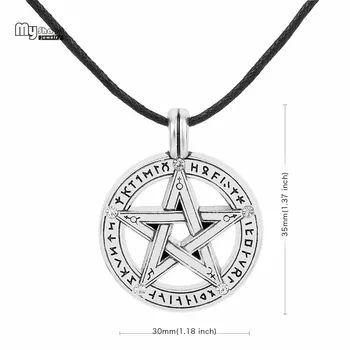 Mano Forma Pentacle Hebrajų Žavesio Pentagram Pakabukas Pareiškimą Karoliai Vyrai Žvaigždė Amuletas Grandinės Talismanas Laido Antgamtinių Karoliai