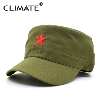 KLIMATO Komunistų Bžūp Kepurės Skrybėlės Vyrų Red Star Armijos Bžūp Šalies Vyrų Tarptautinių Brigadas Flat Top Kietas Armijos Karinės Kepurės Kepurės Vyras