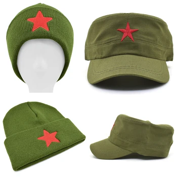 KLIMATO Komunistų Bžūp Kepurės Skrybėlės Vyrų Red Star Armijos Bžūp Šalies Vyrų Tarptautinių Brigadas Flat Top Kietas Armijos Karinės Kepurės Kepurės Vyras