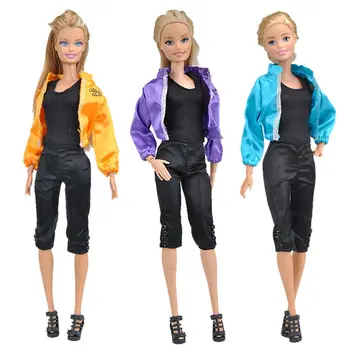 Sporto Dėvėti Komplektai Rinkinys Barbie BJD Doll Drabužių Priedai Žaisti Namas, Padažu, Vaikams, Žaislai , Įvairių Spalvų