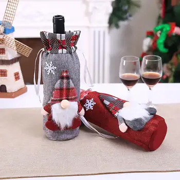 FENGRISE Kalėdų Vyno Butelio Dangtelį, Kalėdų Papuošalų, Namų Santa Claus ir Kalėdų Ornamentu Stalo Dekoro 2020 Navidad Dovana