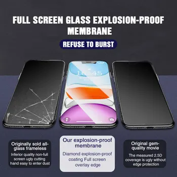 300D Apsauginis Stiklas ant iPhone, 11 Pro X XS Max XR Grūdintas Screen Protector, Stiklo iphone 11 Pro Max XR Visiškai Padengti Stiklo