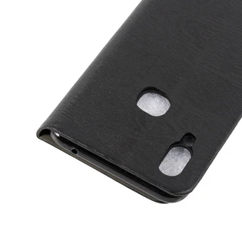 Medienos grūdų PU Odos Telefoną Atveju Lenovo S5 Pro 