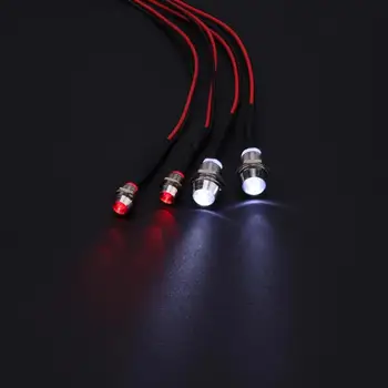 4 LED Žibintų 3mm Balta/Raudona Šviesa RC Automobilių Dalys TRAXXAS HSP HPI REDCAT