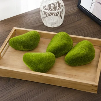 1 Krepšys, dirbtinės žaliosios samanos kamuolys netikrą akmenį modeliavimas augalų PASIDARYK pats apdailos parduotuvė langų viešbutis home office augalų sienų dekoras