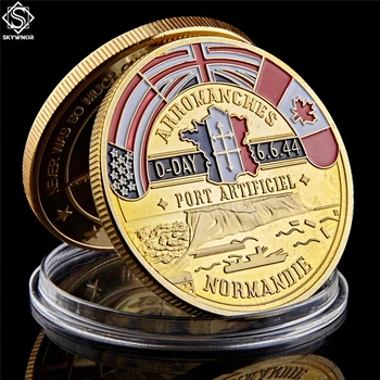 Antrojo pasaulinio KARO 70-Osioms Suvenyrų Monetos Arromanches Normandija Karo Karinės Iššūkis, Monetų Kolekcionieriams