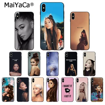 MaiYaCa Ariana Grande Ačiū U Kitą Silikono TPU Soft black Telefono dėklas skirtas Apple iPhone 8 7 6 6S Plus X XS MAX 5 5S SE XR Dangtis