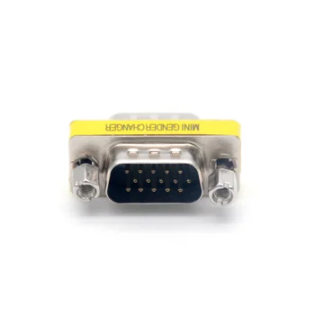 Karšto D-Sub DB15 VGA Vyrų Vyrų Jungtis, Mini Lyčių Keitiklis Adapteris 15 Pin VGA M/M Skaičiuoklė