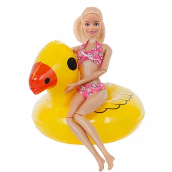 Barbies Mados Rankų darbo maudymosi kostiumėlis Beach Baseinas Šalis Dėvėti Bikini Mielas Plaukti Žiedas Drabužius Barbie Lėlės Priedai Mergaitės Žaislas 