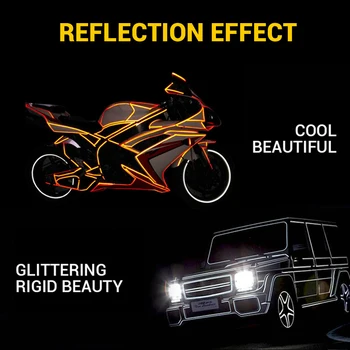 Naujas 5mx1cm Universalus Motociklas šviesą Atspindintys Lipdukai, Juostelės, Automobilių Saugos Įspėjimas, Atšvaitinės Juostelės Ratlankio Apdaila, lipdukas, Decal
