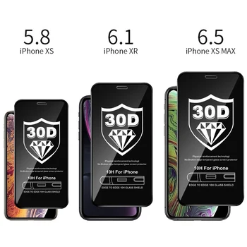 30D Visiškai Padengti Grūdinto Stiklo iPhone 11 Pro Max Stiklo X XS Max XR Screen Protector, Stiklo iPhone 6 6s 7 8 Plus X Filmas