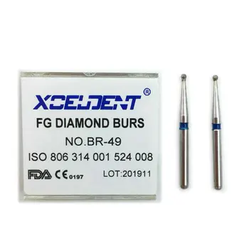 Aukštos Kokybės Dantų Diamond Burs Gręžimo Kamuolys Apvalus Tipas Burs Vidutinio FG 1,6 M, Dantų Balinimas BR-49