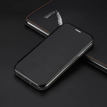 Prabangus Odinis Magnetinis Flip Case for IPhone 12 11 pro max X Xr Xs Max Piniginės Kortelės Turėtojas Knygos Viršelio 