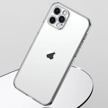 Prabangus Objektyvas Gynėjas Telefono dėklas Skirtas iPhone 12 11 Pro Max XR Aišku, Silikono Atveju Galinį Dangtelį 