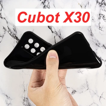 Už Cubot X30 Atveju Silicon Cover Bamperis Minkštos TPU Matinis Juodas Telefonas Raštas Shell Cubot X 30 x30 чехол Stiklo Rubisafe Coque