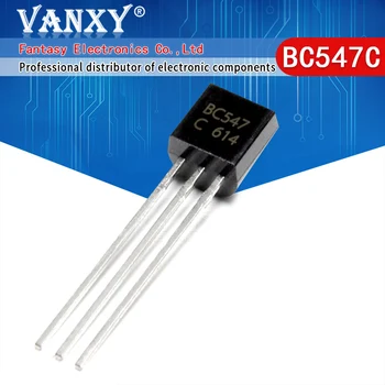 100VNT BC547C TO-92 BC547 TO92 547C naujas triode tranzistorius