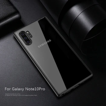 Samsung Galaxy Note10 Plius Padengti Ultra Plonas skaidraus Plastiko+silikono Hibridas, Telefono dėklas, Skirtas Samsung Galaxy Note 10 Plius