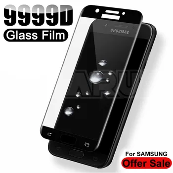 9999D Apsauginis Stiklas Samsung Galaxy A3 A5 A7 j3 skyrius J5 J7 2016 2017 J2 J4 J7 Core J5 Premjero S7 Screen Protector, Grūdintojo Stiklo