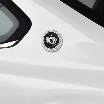 1pcs Automobilių Stilius Metalo Karūna Emblema Lipdukas Automobilio Pusėje Ženklelis Decal Reikmenys BMW, 