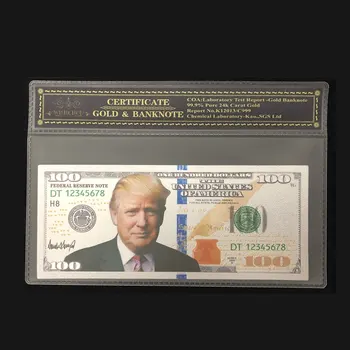 Naujų Produktų Sidabro Amerikos Koziris Banknotų 100 dolerių Banknotą į 24k sidabrą, Padengtą COA Rėmo Surinkimo