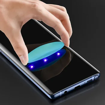 99D Nano Skystis UV Stiklai OnePlus 7 7T 8 Pro Grūdintas Stiklas Ekrano apsaugos OnePlus 7Pro Visišką Apsauginės Plėvelės