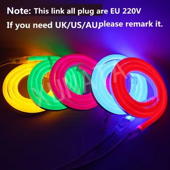 RGB Neoninės Šviesos Juostelės Juosta Lanksti LED Neonas Pasirašyti Naktį Šviesos Lempos 2835 5050 120LEDs/m LED Juostelės Bluetooth Nuotolinio ES 220V